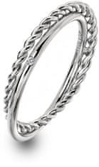 Hot Diamonds Luksuzen srebrni prstan s pravim diamantom Jasmine DR210 (Obseg 58 mm)