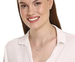 JwL Luxury Pearls Fina srebrna ogrlica z rožnatimi rečnimi biseri JL0784