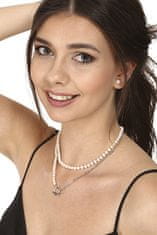 JwL Luxury Pearls Trendovska jeklena ogrlica s pravimi rečnimi biseri JL0788