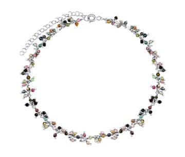 Silvego Srebrna zapestnica s pravim bernskim turmalinom 3mm INS1014BMTS