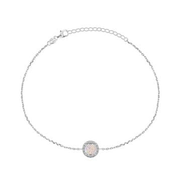 Brilio Silver Čudovita srebrna zapestnica s sintetičnim opalom BRC31WP