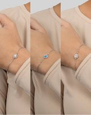 Brilio Silver Čudovita srebrna zapestnica s sintetičnim opalom BRC31WP