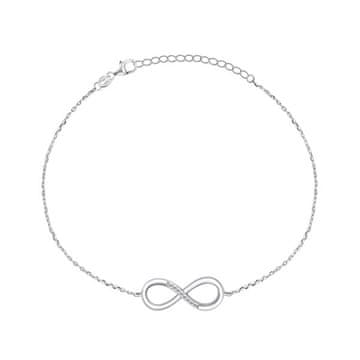 Brilio Silver Brezčasna srebrna zapestnica Infinity BRC48W