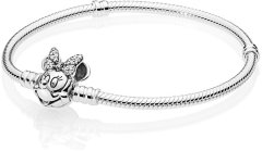 Pandora Srebrna zapestnica Disney Minnie 597770CZ (Dolžina 17 cm)