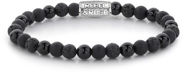 Rebel & Rose Zapestnica iz kroglice Black Rocks RR-60033-S
