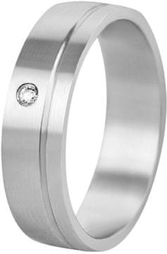 Beneto Exclusive Ženski poročni prstan iz jekla SPD06