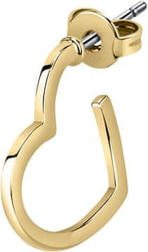 La Petite Story Enojni polkrožni srčni uhan LPS02ARQ146