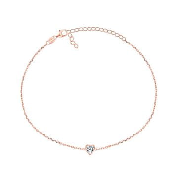 Brilio Silver Minimalistična bronasta zapestnica Heart BRC30R