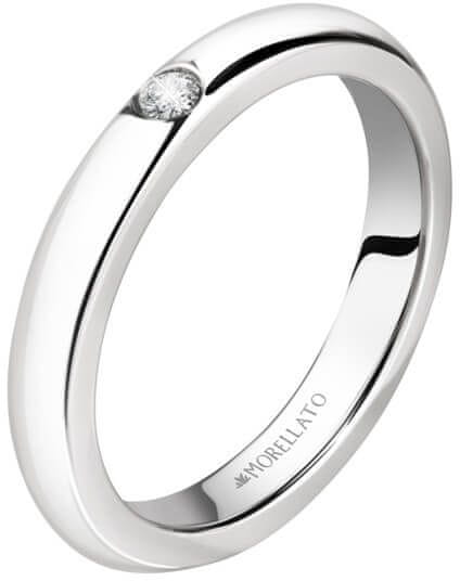 Morellato Jeklen prstan s kristali Love Rings SNA46