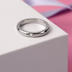 Morellato Jeklen prstan s kristali Love Rings SNA46 (Obseg 56 mm)