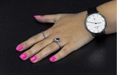 Beneto Srebrni prstan z modrim kristalom AGG326 (Obseg 58 mm)