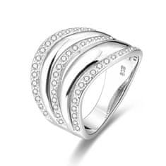Beneto Srebrn prstan s cirkoni AGG329 (Obseg 56 mm)