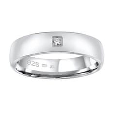 Silvego Poročni srebrni prstan Poesia za ženske QRG4104W (Obseg 57 mm)