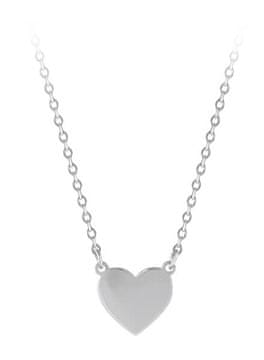 Troli Romantična jeklena ogrlica s srcem