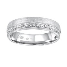 Silvego Poročni srebrni prstan Paradise za ženske QRGN23W (Obseg 62 mm)