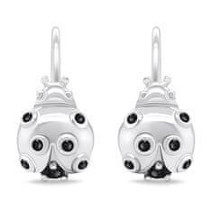 Brilio Silver Igrivi srebrni viseči uhani Ladybugs EA701WBC