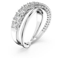 Swarovski Bleščeč dvojni obroč TWIST 5572716 (Obseg 50 mm)