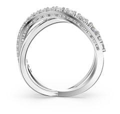 Swarovski Bleščeč dvojni obroč TWIST 5572716 (Obseg 50 mm)