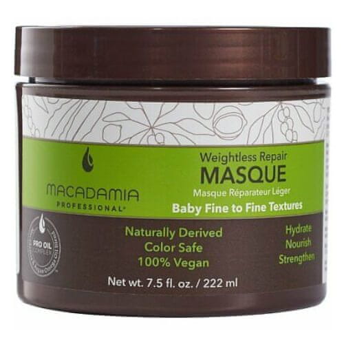 Macadamia Obnovitvena maska za vse tipe las Weightless Repair (Masque)