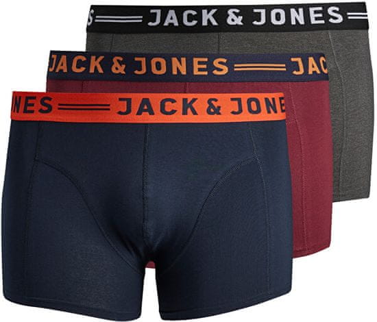 Jack&Jones Plus Moški bokserji JACLICHFIELD 12147592 Burgundy