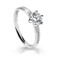 Cutie Jewellery Osupljiv bleščeč prstan iz belega zlata Z6149-10-X-2 (Obseg 58 mm)