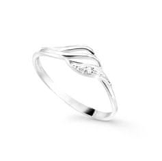 Cutie Jewellery Očarljiv prstan iz belega zlata s cirkoni Z8023-10-X-2 (Obseg 48 mm)