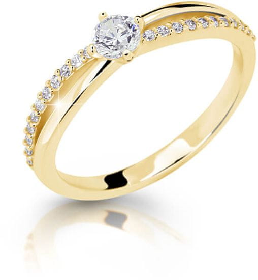 Cutie Jewellery Nežno bleščeč prstan iz rumenega zlata Z6728–2837-10-X-1