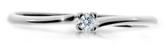 Cutie Diamonds Bleščeč prstan iz belega zlata z diamantom DZ6733-2948-00-X-2 (Obseg 48 mm)