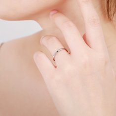 MOISS Minimalistični srebrni prstan R00019 (Obseg 54 mm)