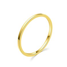 MOISS Minimalističen pozlačen prstan R0001984 (Obseg 47 mm)