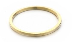 MOISS Minimalističen pozlačen prstan R0001984 (Obseg 47 mm)