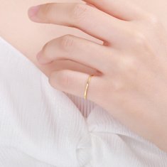 MOISS Minimalističen pozlačen prstan R0001984 (Obseg 47 mm)
