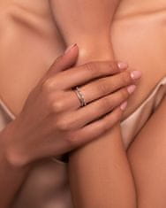 Brilio Silver Očarljiv srebrn prstan s cirkoni GR043W (Obseg 50 mm)