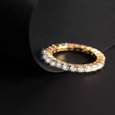 Morellato Bleščeč pozlačen prstan s cirkoni Scintille SAQF171 (Obseg 52 mm)