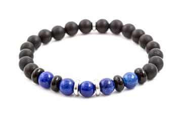 Zapestnica iz kroglic iz žada, ahata in oniksa MINK54