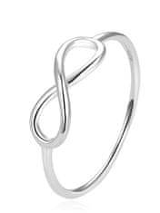 Beneto Eleganten srebrn prstan Infinity AGG357 (Obseg 54 mm)