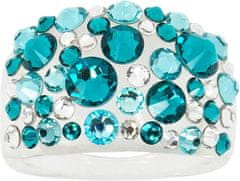 Levien Bleščeč prstan s kristali Bubble Blue Circon (Obseg 59 mm)
