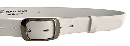 Penny Belts Ženski usnjen pas 190/00 White