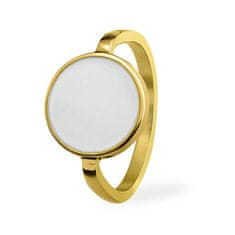 Pierre Lannier Eleganten pozlačen prstan Symphony BJ04A321 (Obseg 56 mm)