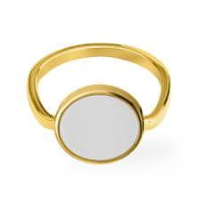 Pierre Lannier Eleganten pozlačen prstan Symphony BJ04A321 (Obseg 56 mm)