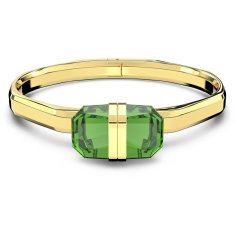 Swarovski Pozlačena polna svetleča zelena zapestnica s kristali 5633624 (Dimenzije L (6 x 5 cm))