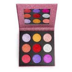 Makeup Revolution (Pressed Glitter Palette) 9 x 1,2 g (Odtenek Illusion)