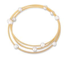 JwL Luxury Pearls Bronasta zapestnica s pravimi biseri JL0756