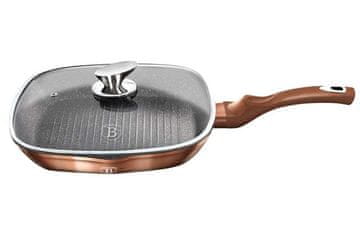 KINGHoff Granitna ponev za žar 28 cm BERLINGER HAUS ROSE GOLD BH-1610