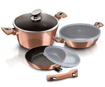 KOMPLET POSODE IZ GRANITA BH-7051 ROSE GOLD