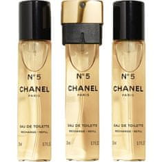 Chanel No. 5 - toaletna voda z razpršilcem - polnilo (3 x 20 ml) 60 ml
