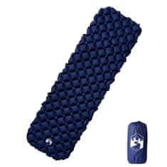 shumee vidaXL Napihljivo ležišče za kampiranje za 1 osebo modro 190x58x6 cm