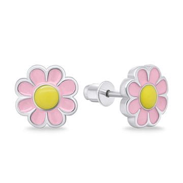 Brilio Silver Veseli srebrni uhani Flowers EA710WP