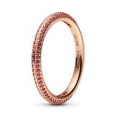 Pandora Bleščeči pozlačeni prstan Rose Me 189679C02 (Obseg 50 mm)