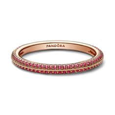 Pandora Bleščeči pozlačeni prstan Rose Me 189679C02 (Obseg 50 mm)